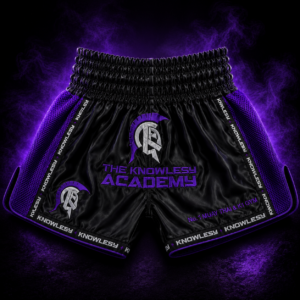 TKA Elite Muay Thai Shorts – Black/Purple