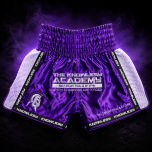 TKA Elite Muay Thai Shorts – Purple/White